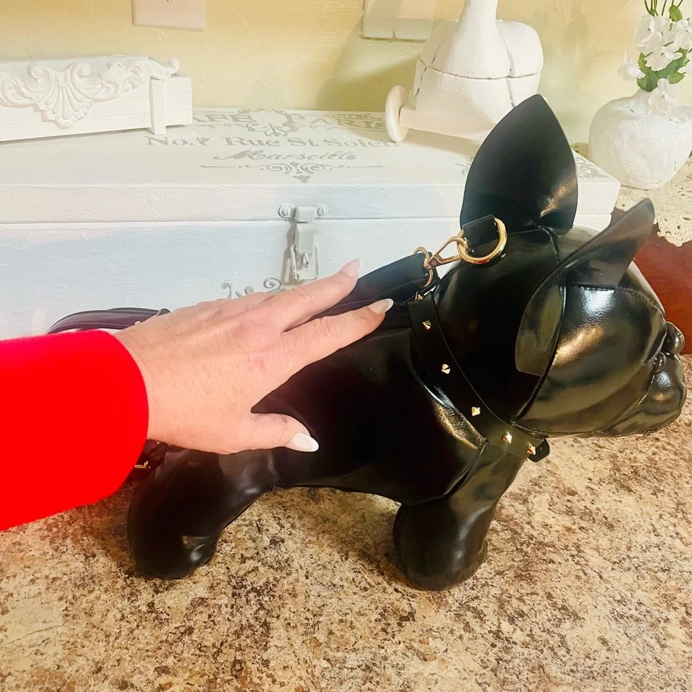 Adorable French bulldog handbag new never used